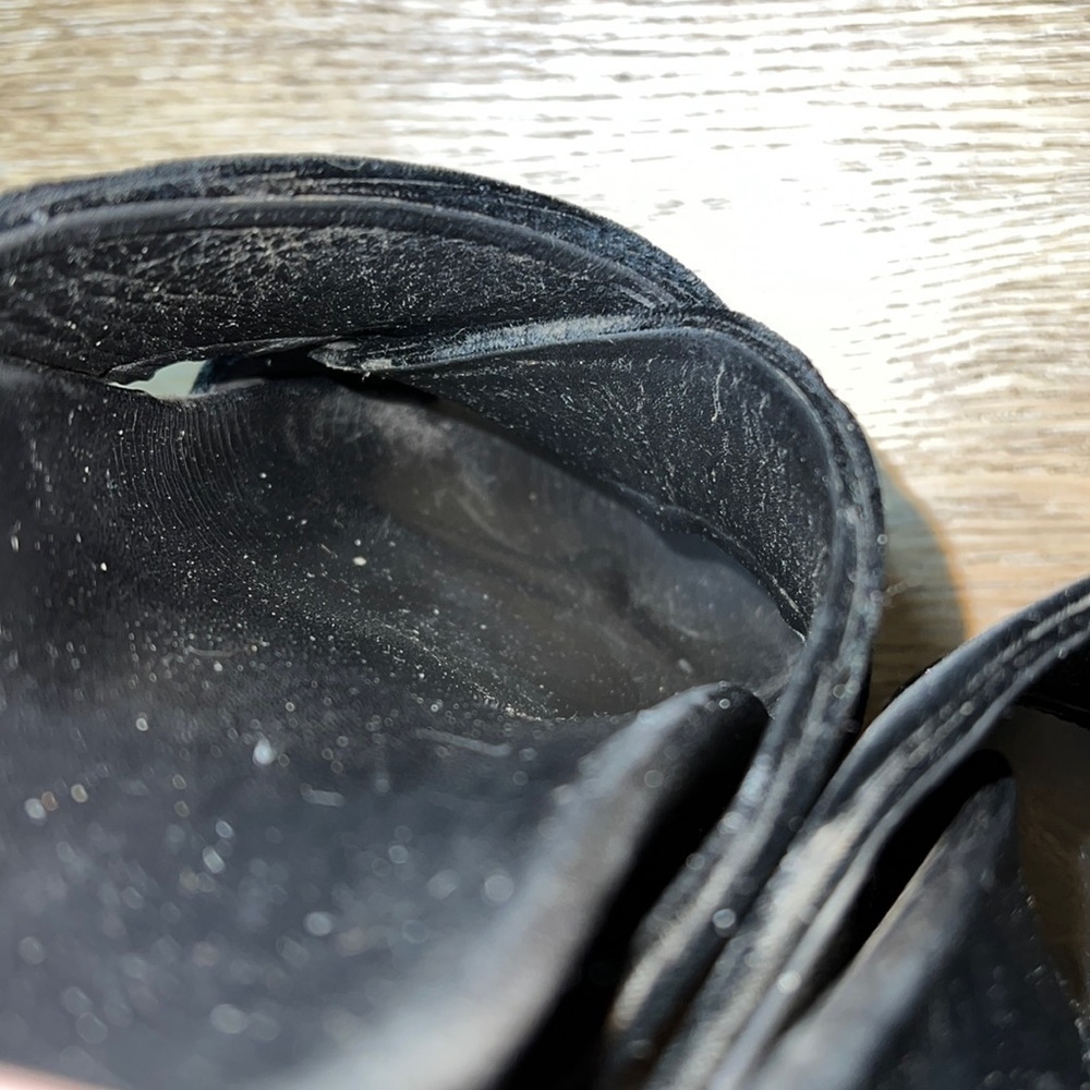 Saint Laurent Jimmy Black Velvet Sandals Size 36/6 - Picture 8 of 9